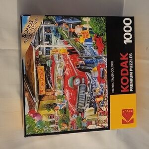RoseArt 1000 Piece Puzzle Kodak Premium Jigsaw Car Wash Bonus Poster Colorful